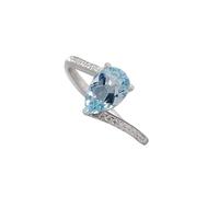 YIUPEDRFG Sofisticato anello a forma di goccia d'acqua Anello da donna Gioielli Elegante di fidanzamento Regalo anniversario che sarà sicuramente custodito per sempre Proponi con stile con l'