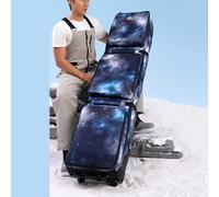 Yiustldd Borsa da Sci Impermeabile con Ruote, Doppia Borsa da Snowboard con 3 Scomparti Esterni Imbottiti, per Il Trasporto Aereo di Uno O Due Sci,B,174x36cm
