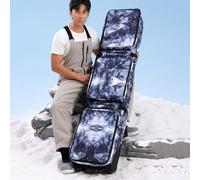 Yiustldd Borsa da Sci Impermeabile con Ruote, Doppia Borsa da Snowboard con 3 Scomparti Esterni Imbottiti, per Il Trasporto Aereo di Uno O Due Sci,A,157x36cm