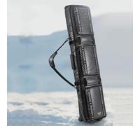 Yiustldd Borsa da Snowboard con Ruote, Borse Portasci Estensibili per Viaggi Aerei, Borsa Portasci Imbottita E Impermeabile Pieghevole per Sci Singoli O 2 Paia di Sci,Nero,165x34cm