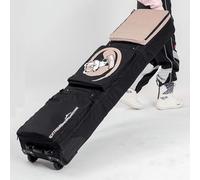 Yiustldd Borsa da Snowboard con Ruote per Viaggi Aerei, Borsa Portasci Doppia con Ruote, Adatta A Uno O Due Set di Sci - Completamente Imbottita, Impermeabile, Grande capacità,Nero,150x36cm