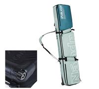 Yiustldd Borse Portasci Imbottite E Impermeabili con Ruote per Viaggi Aerei, Borsa da Snowboard di Grande capacità con 3 Tasche, può Contenere Due Sci Fino A 175 Cm,A,165x36cm