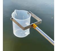 Yiustldd Campionatore di Acqua Telescopica, Campionatore di Acqua di Plastica con Polo in Acciaio Inossidabile, Campionatore di Becher A Pendolo per Monitoraggio Ambientale,500ml,2.1 Meter