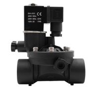 YIVELYYZG Elettrovalvola in plastica a 2 Vie normalmente Chiusa o Aperta AC220V con Interruttore Manuale e valvola di Regolazione del Flusso dell'Acqua(Npt-AC 110v-es Open)