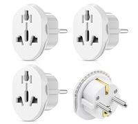 yivom 4 Pezzi Adattatore Presa Universale, Adattatore Universale Da Viaggio, Adattatores compatto per Europa, USA, Regno Unito, Tailandia, Svizzera, Cina, Italia