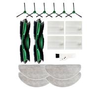 Yivy 17 Pezzi Accessori Compatibili con iRobot Roomba 105 Combo/Roomba Combo Essential Y0112/Y011240/Y0110/Y01040/Y014020: 2 Spazzole Principali, 6 Spazzole Laterali, 4 Filtri, 4 Salviette