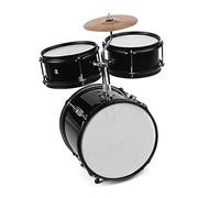 YIWENG Bambini Bambini Junior Principianti 3 Pezzi Batteria Batteria Kit Percussioni Strumento Musicale con Piatti Bacchette Sgabello Regolabile