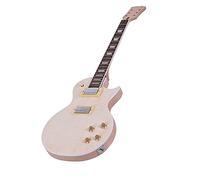 YIWENG Chitarra Elettrica,Stile LP Chitarra Elettrica Incompiuta Kit fai da Te Corpo in Mogano e Collo Rosa Tastiera in Legno