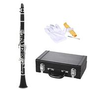 YIWENG Clarinetto in Sib,ABS Clarinetto Sib Cupronichel nichelato 17 Chiave con panno per la pulizia Guanti Cacciavite Strumento a fiato per studenti principianti