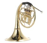 YIWENG Corno francese,Sib corno francese singolo 3 tasti ottone lacca oro corno francese diviso a fila singola strumento a fiato con bocchino cupronichel custodia per il trasporto