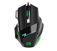 YIWENG G5 Mouse da gioco cablato Mouse da gioco RGB 7 tasti Mouse ergonomici 4 marce DPI regolabili per PC desktop Computer Nero,Mouse ergonomici