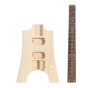 YIWENG Kit per chitarra elettrica incompiuta fai-da-te Barile per chitarra Parti di ricambio per corpo in legno vuoto per chitarra Corpo in tiglio Manico in acero 2 Cerchi a doppia linea,corpo della c