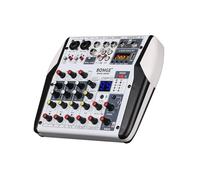 YIWENG miscelatore dj,Mixer audio audio DJ a 6 canali Scheda armonica professionale Registrazione stereo MP3 Ingresso USB BT Alimentazione Phantom 48 V Processore 99 DSP Schermo grande con indicazione