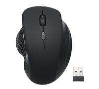 YIWENG Mouse verticale ottico wireless 2.4G 6 tasti Mouse ergonomico da ufficio 3 DPI regolabili Comoda sensazione della mano per PC Laptop Nero,Mouse ottico
