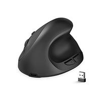 YIWENG Mouse verticale wireless X10 2.4G Mouse ergonomici DPI regolabile a 3 marce Batteria al litio ricaricabile incorporata da 600 mAh Nero,Mouse ergonomico