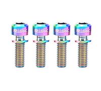 YIWENG Rischio 4PCS M6 × 18 / 20mm Titanio Ti bulloni Viti per MTB Pinza Freno Disco con Adattatore Spacer,Vite M6 × 18