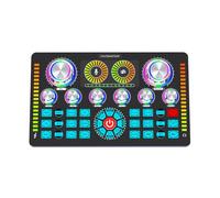 YIWENG Scheda audio dal vivo Mixer audio Registrazione Desktop Canto DC 5 V Tipo C Riduzione del rumore a 3 velocità Alimentazione phantom BT 48 V Trasmissione digitale OTG per streaming Podcasting Ga