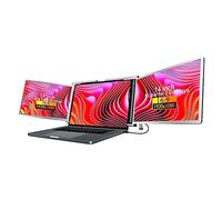 YIWENG Schermo di espansione per laptop da 14 pollici Monitor portatile a tre schermi FHD con 1 cavo per 2 display per Windows,MacOS per laptop da 15-17,3 pollici,Monitor portatile