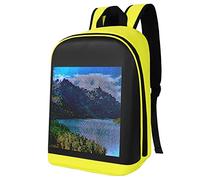 YIWENG zaino personalizzabile, Zaino da viaggio personalizzabile con schermo a colori a LED Borsa da scuola per uomini Donne Studenti universitari