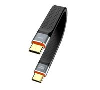 YIWENTEC Cavo compatibile con Thunderbolt 5 da 80 Gbps con larghezza di banda fino a 120 Gbps e potenza di ricarica da 240 W, compatibile con Thunderbolt 4, USB 4 e USB-C 13,5 cm (W0405-1PC)