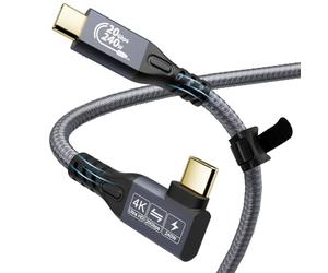 YIWENTEC Cavo USB C 3.2 maschio maschio Gen2 X 2 Type C Charging Cable, 20 Gbps Data Transfer, 240 W 48 V/5 A Fast Charging Cable, 4K @ 60Hz Video Transfer (angolo, 3meter)