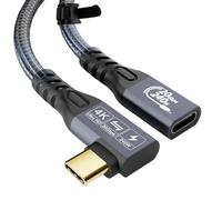 YIWENTEC Cavo USB C a USB C 3.2 maschio Female Gen2 ¡Á 2 Type C Charging Cable, 20 Gbps Data Transfer, 240 W 48 V/5 A Fast Charging Cable, 4K @ 60Hz Video Transfer (angle, 3M)
