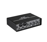 YIWEOG Interfaccia audio USB per la registrazione Scheda audio professionale con alimentazione Phantom a 48 V LoopBack Scheda audio esterna USB Plug and Play Monitoraggio a latenza zero per concerti m