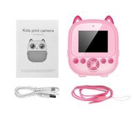YIWEOG Macchina fotografica portatile per bambini con stampa termica istantanea, schermo da 2,4 pollici, fotocamera digitale, foto selfie, video HD, stampa termica senza inchiostro con 1 carta da