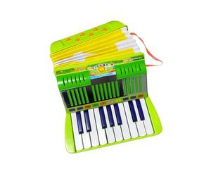 YIWEOG Mini fisarmonica a 17 tasti a 6 bassi Materiale ABS con fibbia Strumento musicale per principianti Regalo di Natale Fisarmonica a bottoni leggera Coordinazione occhio-mano Performance sul palco