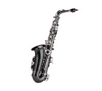 YIWEOG Ottone Professionale Bend EB E-Flat Modello Alto Saxophone Sax Black Nickel placcatura aliotide Shell Chiavi Custodia Guanti Panno di Pulizia Cinghie Grasso Brush