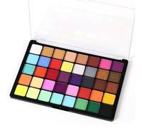 YIWEOG Set di tavolozze di Colori per Il Viso ad Acquerello Set di Colori Professionali Multipli per Body Painting con 10 pennelli, 4 Adesivi per Stencil e 2 Adesivi con Gemme, Sicuro e Non tossico,