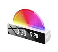 YIWEOG Sveglia colorata Sveglia mattutina Simulatore dell'alba Luce notturna per camera da letto Supporto 2 modalità di sveglia Multi-colore/Luminosità regolabile per la casa Camera da letto Soggiorno