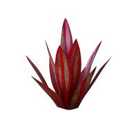 YIWOYI - Sculture e statue da giardino, in metallo, stile rustico, scultura da giardino, decorazione per la casa, 9 foglie, per giardino, decorazione da giardino (rosso, 35 cm)