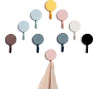 YIXANNX 10 ganci da parete per bagno, resistenti e robusti, di squisita fattura e ben realizzati, adesivi da parete autoadesivi.