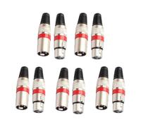 YIXANNX 10 pz/set Connessione sicura e affidabile con connettore del cavo audio per vari dispositivi Connettori per cavi in lega di zinco, Rosso