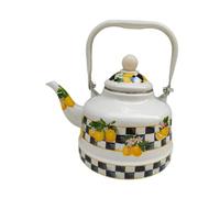 YIXANNX Bollitore creativo in smalto a prova di perdite con manico, per far bollire l'acqua e servire bevande, elegante caffettiera resistente al calore, teiera turca con coperchio, 1.1 l