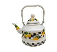 YIXANNX Bollitore creativo in smalto a prova di perdite con manico, per far bollire l'acqua e servire bevande, elegante caffettiera resistente al calore, teiera turca con coperchio, 2.5 litri