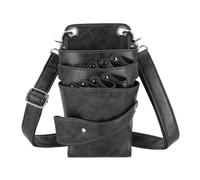 YIXANNX Borsa a tracolla per parrucchiere di qualità in PU con tracolla regolabile da viaggio e organizzazione degli strumenti per capelli pettina efficacemente la clip a forbice per barbiere.