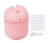 YIXANNX Camera da letto Luce notturna Umidificatore USB Baby Dual Mode 250ml Diffusore d'aria Nebulizzatore Ufficio Mini Atomizzatore personale, 10 bastoncini rosa