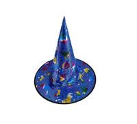 YIXANNX Cappellini per adulti traspiranti Mago a prova di sudore Masquerade Cappello da strega Halloween Party Accessorio per cosplay Puntelli Decorazione, Blu