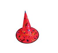 YIXANNX Cappellini per adulti traspiranti Mago a prova di sudore Masquerade Cappello da strega Halloween Party Accessorio per cosplay Puntelli Decorazione, Rosso