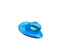 YIXANNX Cappello da cowboy con glitter scintillanti Divertente Halloween Christmas Child Holographic Party Dress Up Costume Pearlescent Western Caps, Cielo blu