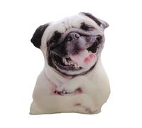 YIXANNX Coccole con cuscino comodo e morbido in poliestere a forma di cucciolo 3D Cuscino da tiro stampato per cani realistico, Shar Pei