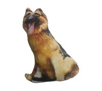 YIXANNX Coccole con cuscino comodo e morbido in poliestere a forma di cucciolo 3D Cuscino da tiro stampato per cani realistico, cane lupo