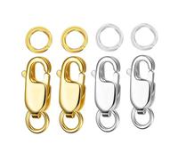 YIXANNX Componenti essenziali per la creazione di gioielli: fermagli e chiusure a moschettone per realizzare collane e portachiavi unici. Kit di gioielli con anelli congiunzione e fibbie a moschettone