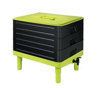 YIXANNX Compostaggio a 3 livelli per vermi, compostaggio di scarti di vermi da giardino. facile e durevole per interni ed esterni, fattoria