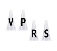 YIXANNX Confezione da 4 robusti coni da allenamento per l'addestramento di dressage Erian. Questi coni bianchi sono caratterizzati un rivestimento