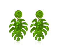 YIXANNX Gancio per l'orecchio Personalità Orecchino a goccia Accessori popolari Orecchini pendenti con motivo lungo Forniture per feste estive per matrimoni, Verde