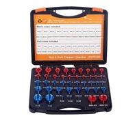 YIXANNX Identificazione e smistamento rapidi con il verificatore di filettature per dadi e bulloni, 44 pezzi, scatola di immagazzinaggio adatta per misure sia in pollici che