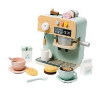YIXANNX Macchina da caffè giocattolo per bambini. Il set da cucina in legno ispira il divertimento del gioco di ruolo con le sue caratteristiche di simulazione entusiasmanti. Set gioco per tè